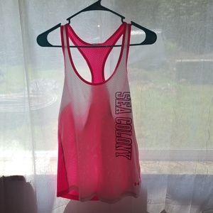 Under armor heat gear hot pink tank top